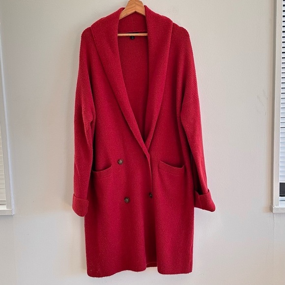 J. Crew double breasted wool alpaca blend supersoft yarn cardigan coat Large - Picture 5 of 9
